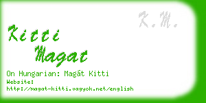 kitti magat business card